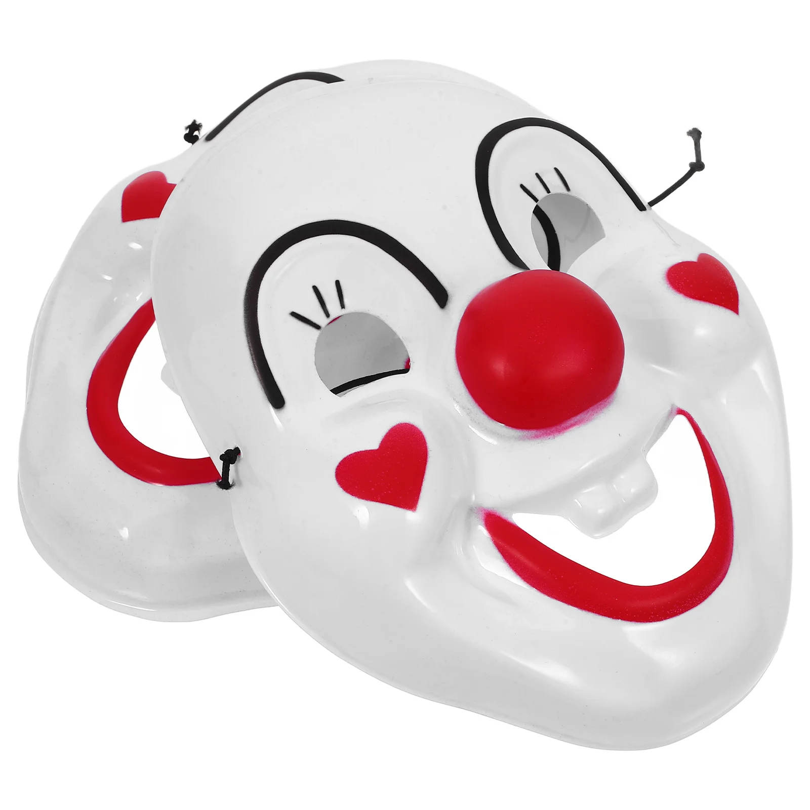 

2 Pcs Carnival Clown Plastic PVC Adult Kids Headwear Smile Face Decoration Party Accessory Scary Clown prop