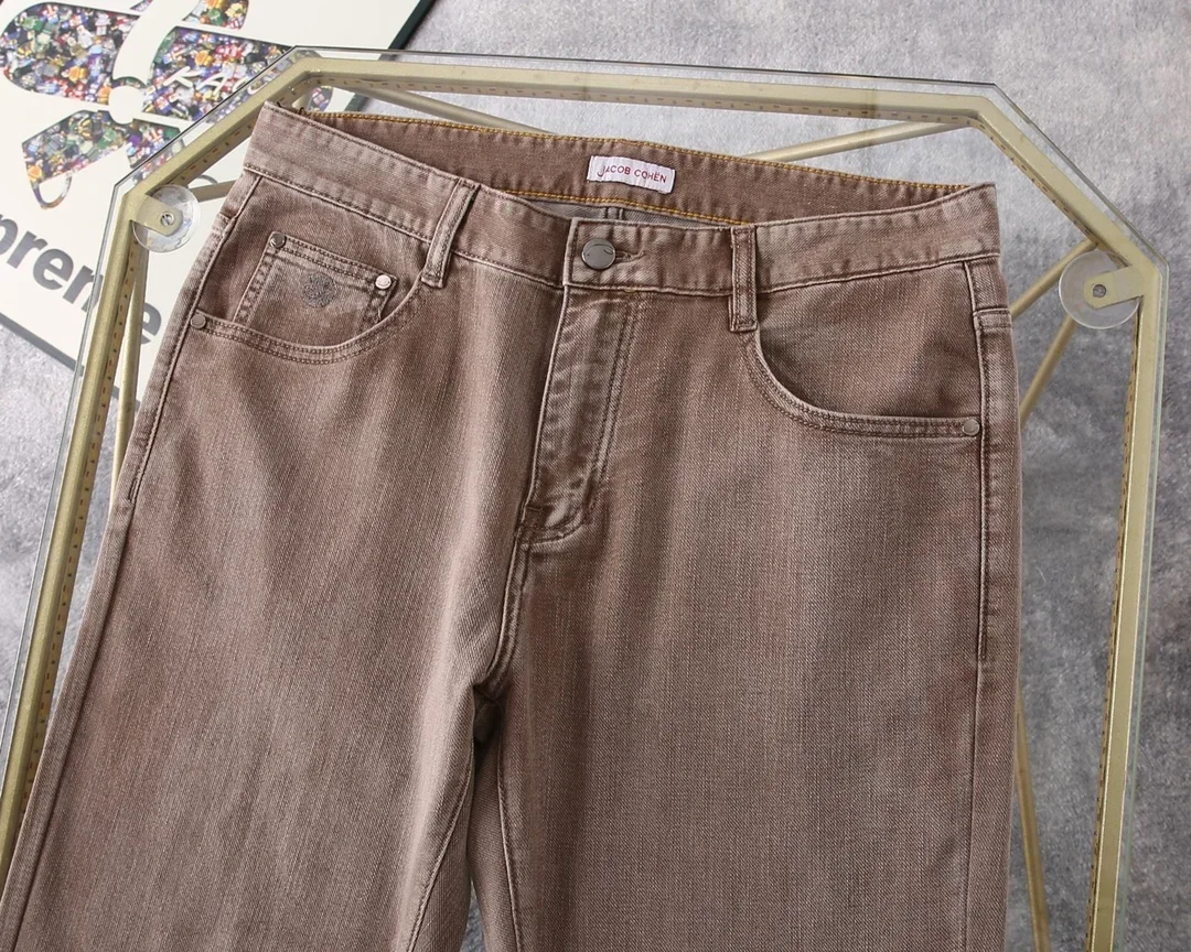 

BILLIONAIRE BLSK CPRT Jeans Thin Cotton Men 2025 Spring Summer new Button breathable Embroidery Straight Big size 30-40 Pants
