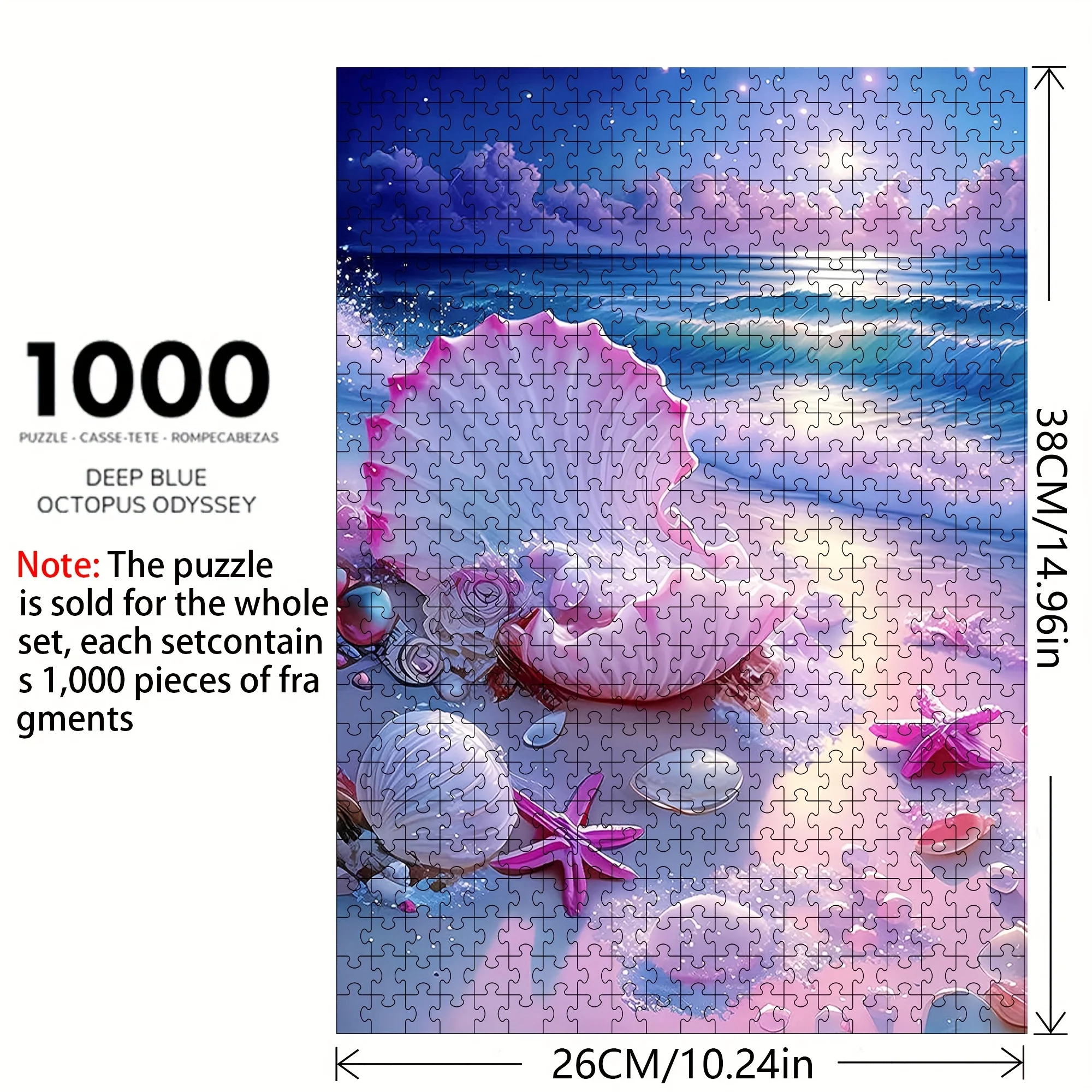 1000 قطعة من أحجية الصور المقطوعة النابضة بالحياة للبالغين - حرفة يدوية متينة، تصميم محمول، صديق للمبتدئين، 38.0 سم × 26.01 سم، P #2