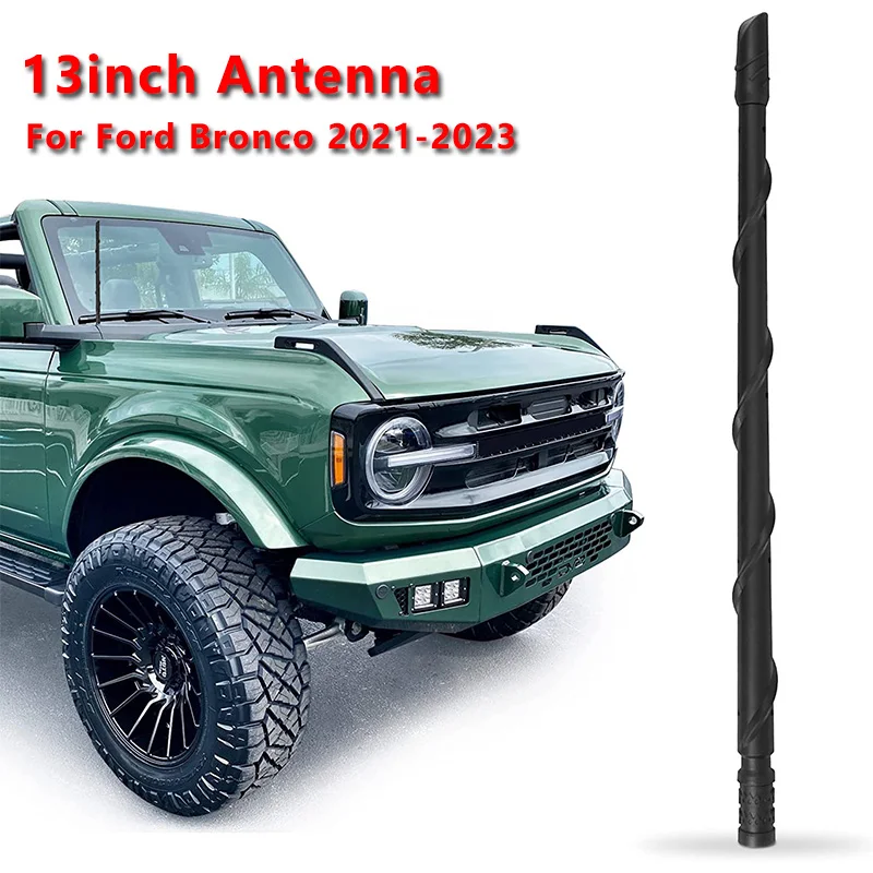

13inch Antenna Spiral Flex Rubber Short Antenna Replacement For Ford Bronco 2021-2023 Accessories
