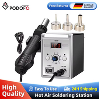 Podofo Hot Air Gun 858D BGA Rework Solder Station Heat Gun 700W Hair Dryer For Soldering SMD Welding Repair Tool
