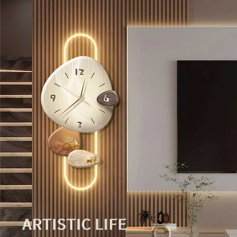 

Large Luxury Wall Clocks Art Mural Restaurant Nordic Minimalist Wall Watch Fashion Creative Replica Japanese Wanduhr Home Design