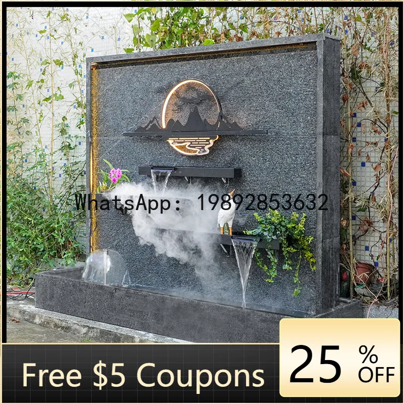 

L2-5 Stone Water Fountain Decorative Background Wall Circulating Water Feature Large Fountain Water Ornament