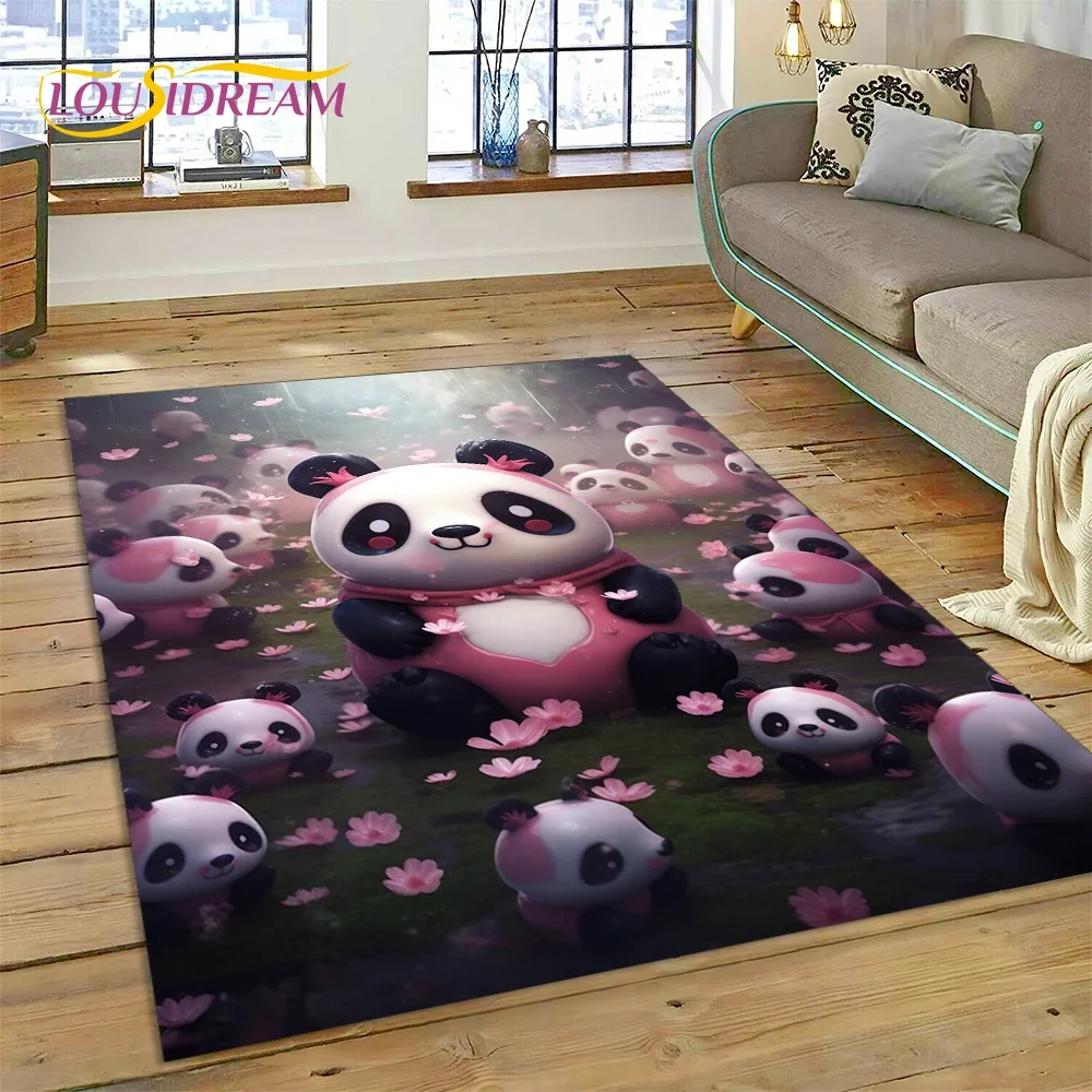 Cartoon Cute Panda Dream Animal 3D tappeto tappeto per camera da letto soggiorno decorazione del divano di casa, gioco per bambini tappetino