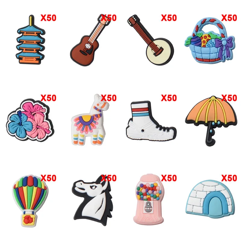 Bulk Pins for Crocs Charms Shoes Accessories Music Decoration Jeans Women Sandals Buckle Kids Favors Men Badges Boy Girl Gift