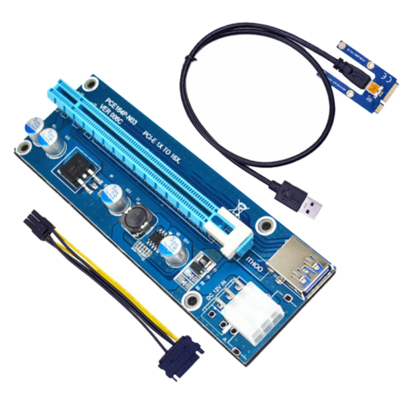 Mini PCIe to PCI Express 16X Riser for Laptop External image Card BTC MPCIe to PCI-E Slot Mining Card-ABVM
