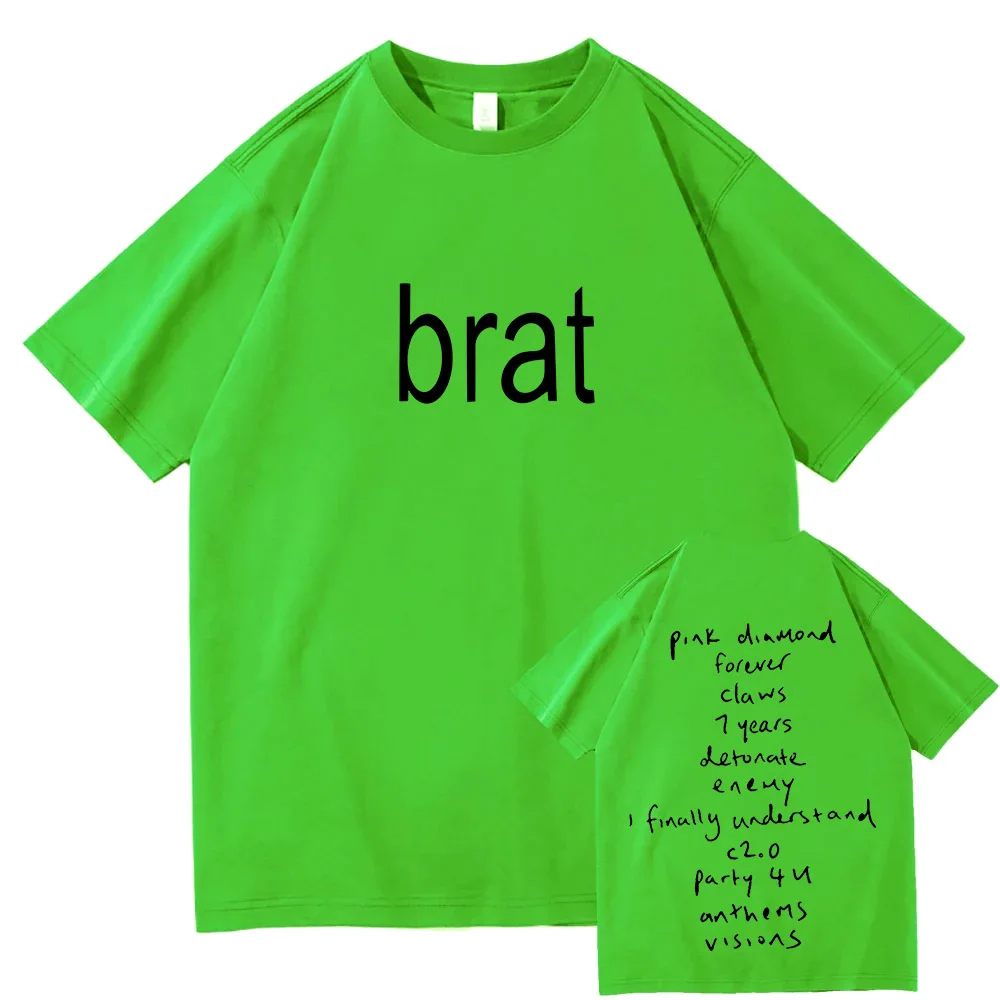 

Charli XCX Brat 2024 Tshirt Brat New Album Men/Women Clothing Harajuku T-shirt Unisex Vintage 100% Cotton Tops Graphic T Shirts