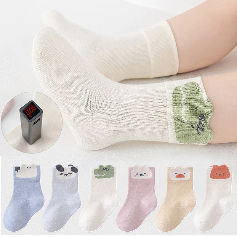

3Pairs Cute Cartoon Children Short Socks Spring Autumn Infant Cotton Sock Soft Comfortable Kids Stockings 0-3year Baby Footwear