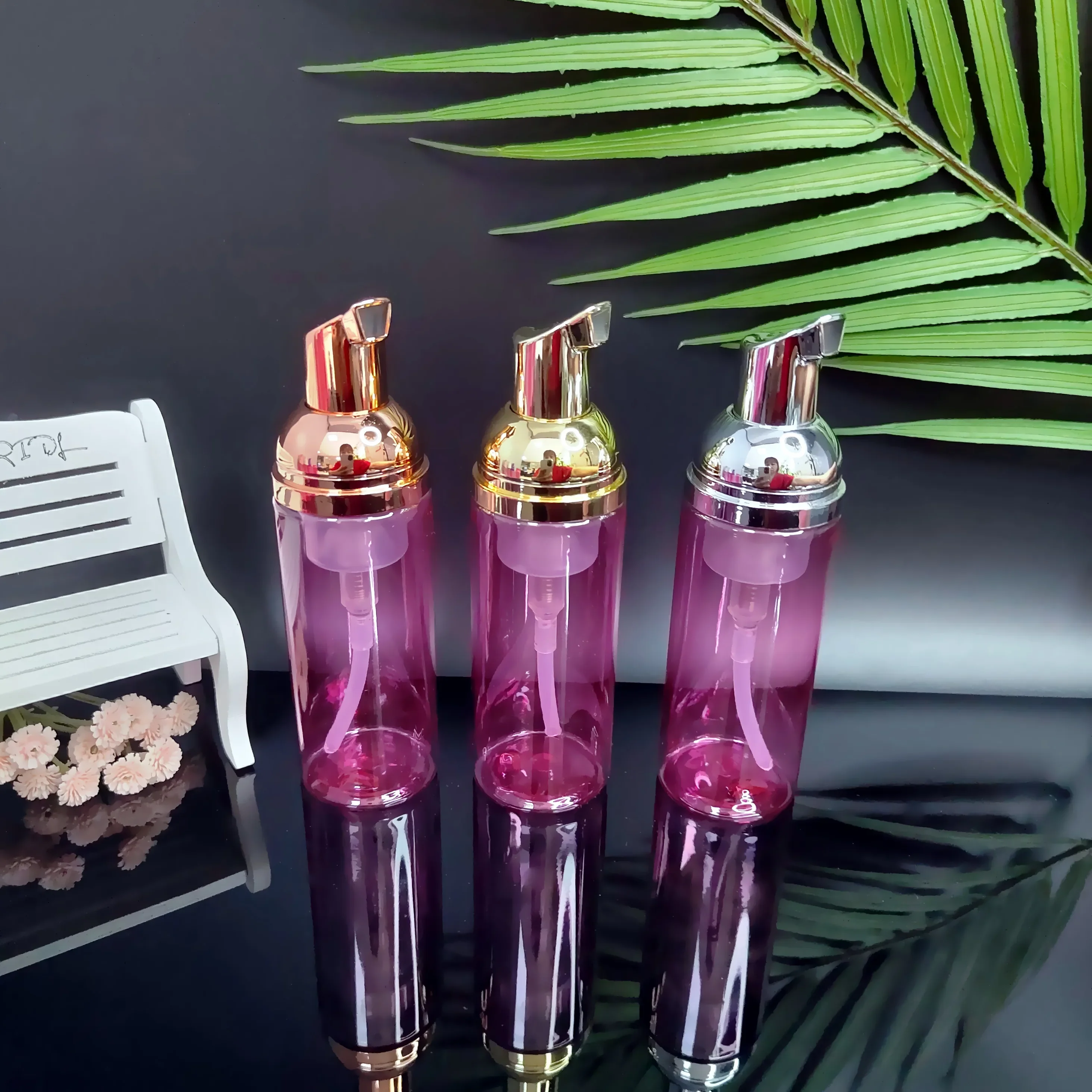 10Pcs/60ML Transparent Pink Plastic Bottle Soap Mousse Travel Portable Foam Bottle Cleaning Washing Foam Dispenser Sub-bottle