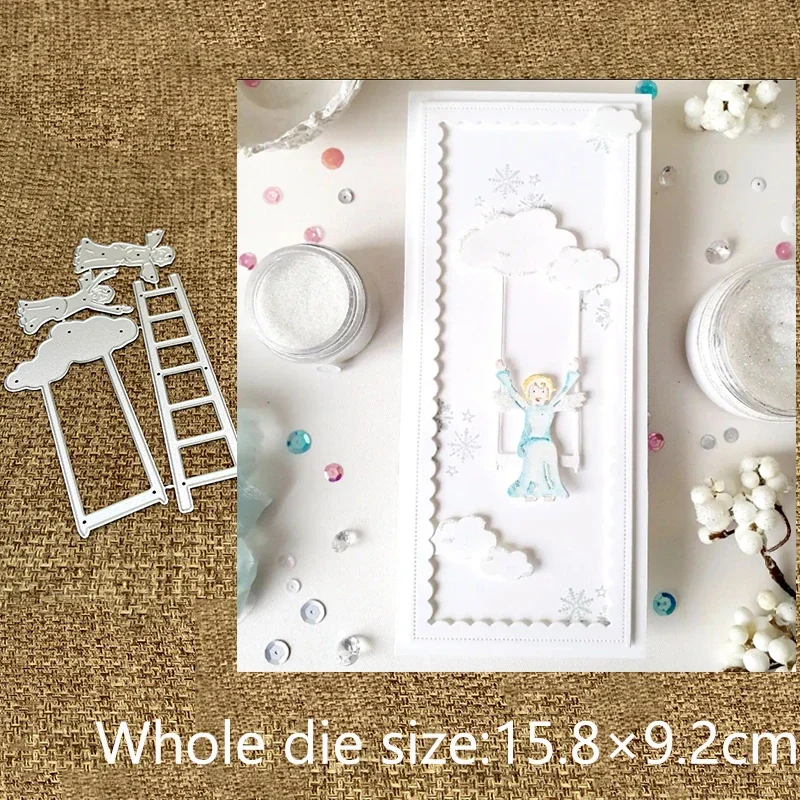 

Металлические вырубные формы XLDesign Craft: трафареты для вырезания, декоративные элементы в виде лестницы и ангела, вырубные штампы для скрапбукинга, для альбомов, бумажных открыток, тиснения