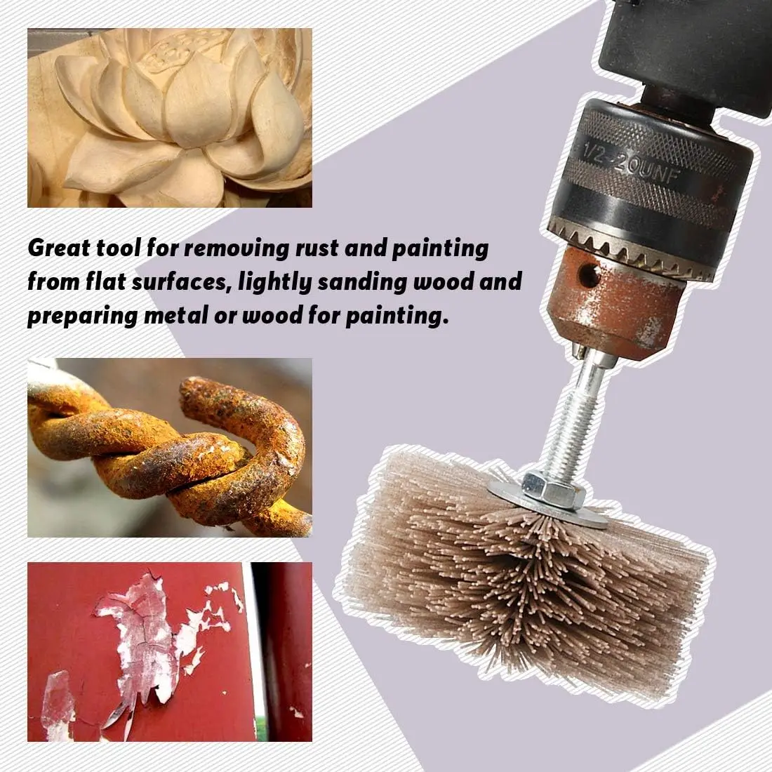 80mm Nylon Abrasive Wire Grinding Head Wheel Brush Electric Drill Polishing Brush for Metal Deburring Woodworking Grinding Brush