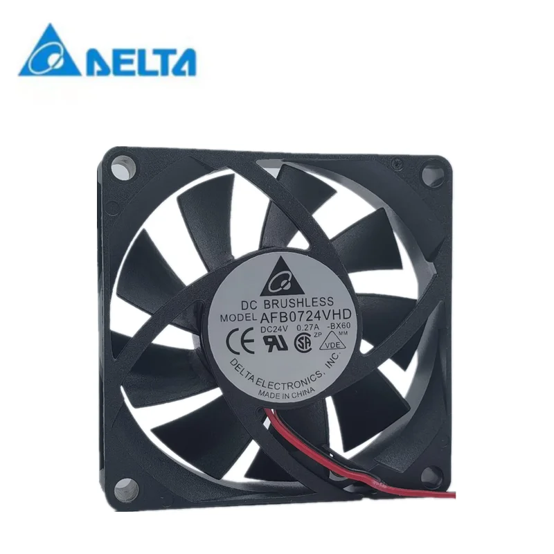 

New delta AFB0724VHD 24V 0.27A 7020 7cm industrial machine frequency converter cooling fan