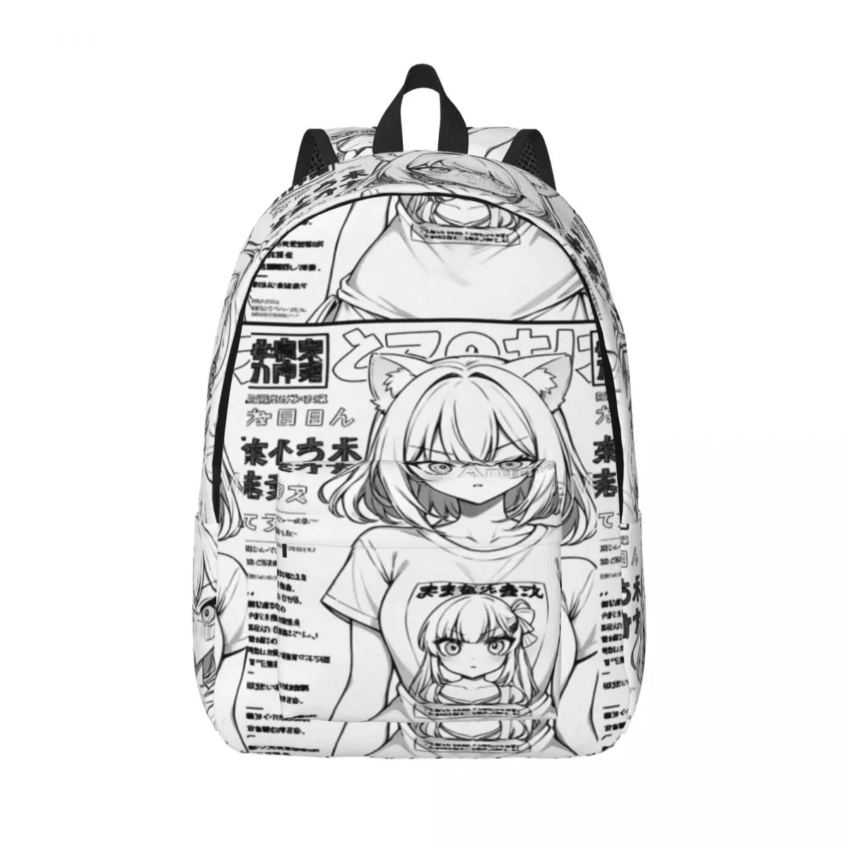 

Cute Asian Girl Poster Simple and Stylish Backpack Canvas Backpack Female bags
