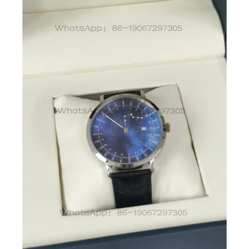 Art Large Dial Disc Quartz Watch Leather Men's Watch