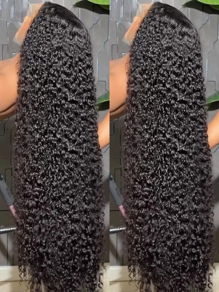 

250% 40 46 дюймов Глубокая волна 13x6 HD Кружевные фронтальные парики Бразильские водные вьющиеся волны 13x4 360 Полные парики из натуральных волос на кружеве для женщин