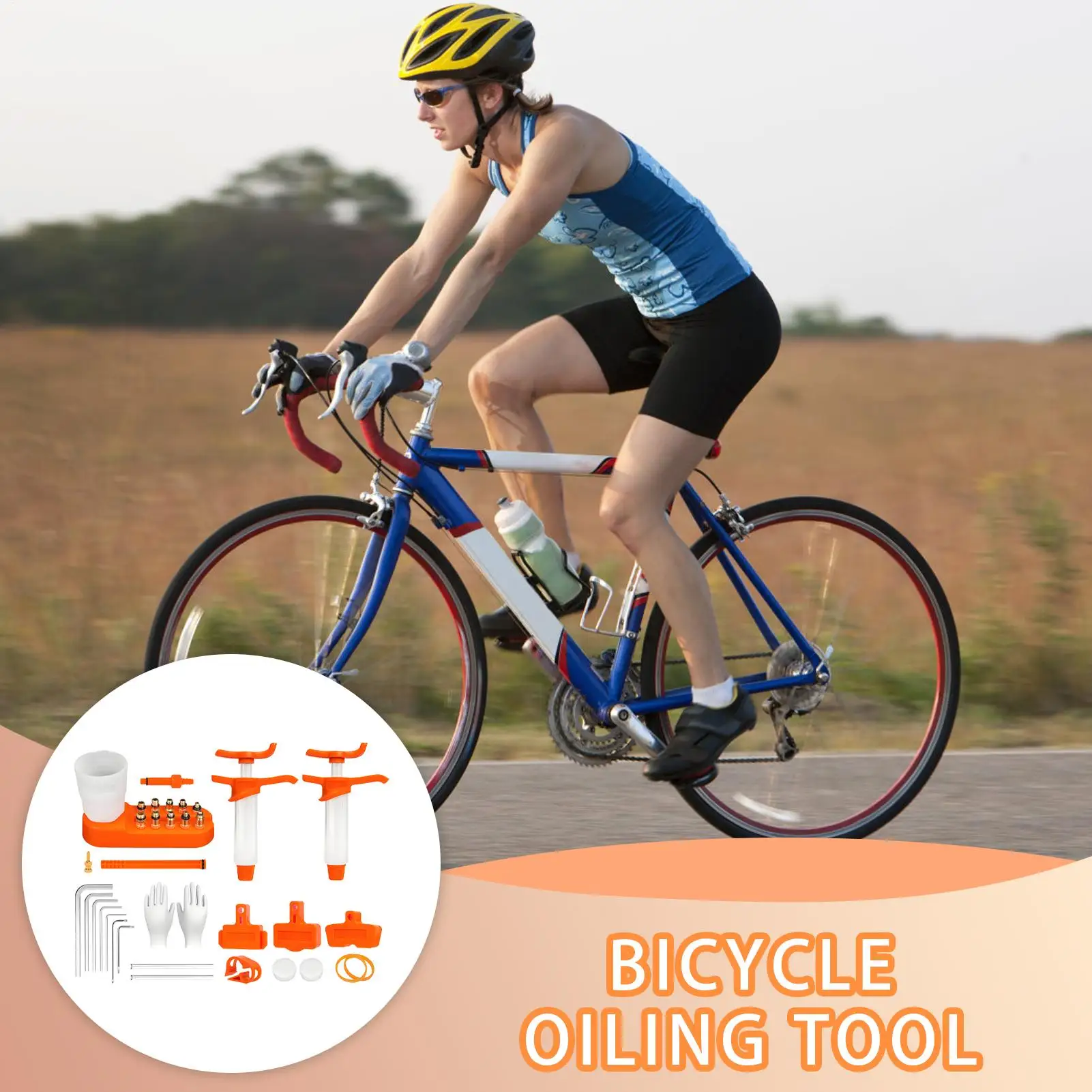 

Инструмент для прокачки тормозов, комплект для смазки велосипеда, прецизионные инструменты для смазки тормозов велосипеда для горного кемпинга, скутера, гаража, мотоцикла на открытом воздухе