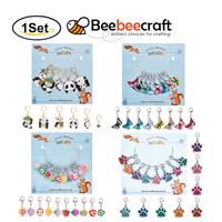 6Pcs Panda Bamboo Stitch Markers 6Styles Alloy Enamel Crochet Stitch Marker Charms Removable Lobster Clasp Locking Stitch Marker