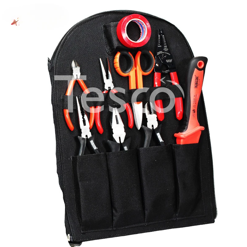 متعددة الوظائف شبكة المهنية الاتصالات السلكية واللاسلكية مجموعة أدوات إصلاح كهربائي على ظهره RTS12 / 55P #5