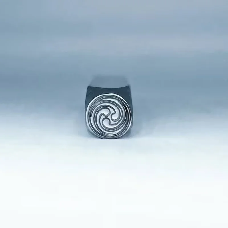 Jewelry seal, gold and silver bracelet, ring engraving mold, spiral pattern, jewelry steel seal, gold engraving tool
