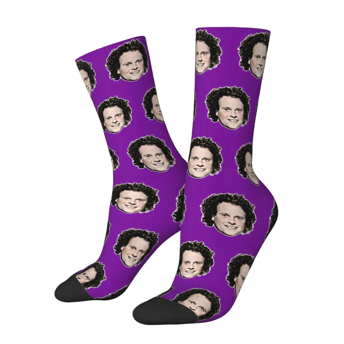 

Casual Richard Simmons Head Design Theme Print Crew Socks Merch All Seasons Funny Gym Cotton Long Socks Sweat Absorbing