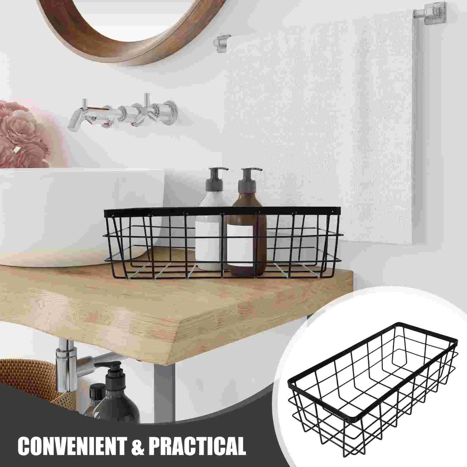 Shelf Metal Storage Basket Shower Shelves for Corner Shampoo Draining Tray Black Bathroom Organizer