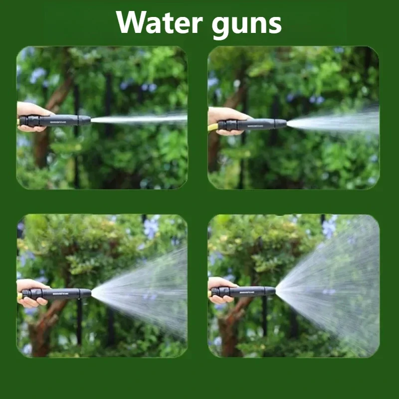 Water Gun Adjustable Metal Garden Spray Gun High Pressure Car Wash Strong Water Gun Sprinkler Hose Nozzle Lawn Watering Tools