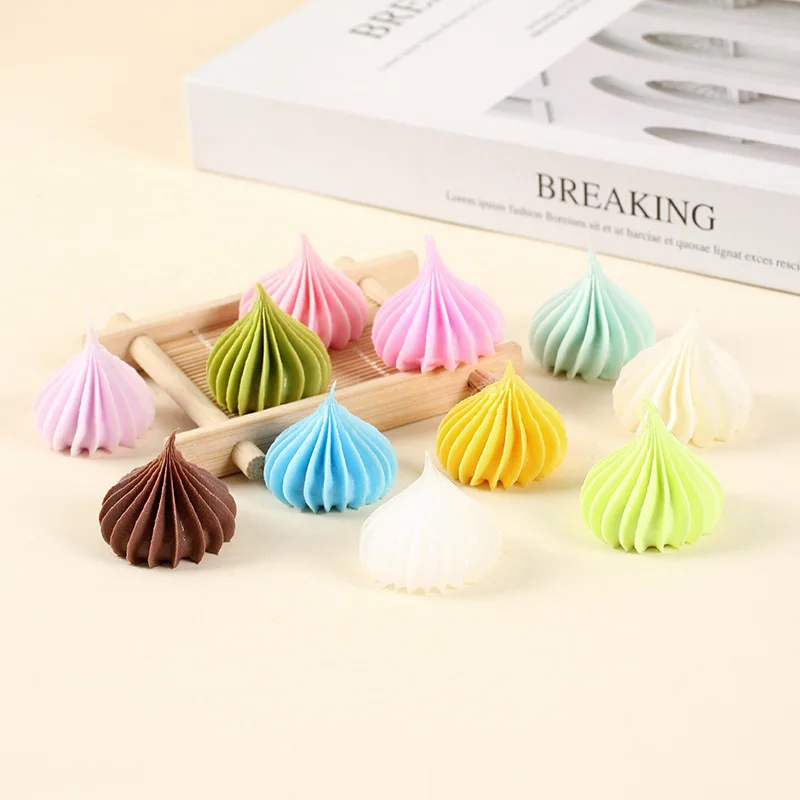 

Fake Ice Cream Head Buttercream PVC Cupcake Ice Cream Flower Toys Simulation DIY Handmade Food Play Doll Accessories Decorations
