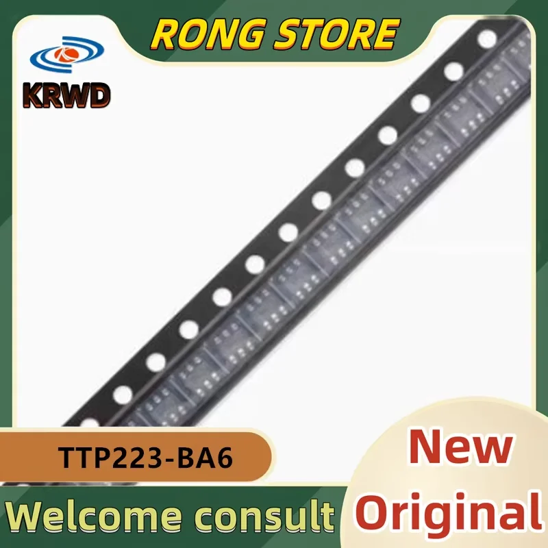 50PCS 223B New and Original Chip IC TTP223-BA6 TTP223 SOT23-6 Single-channel touch detection IC
