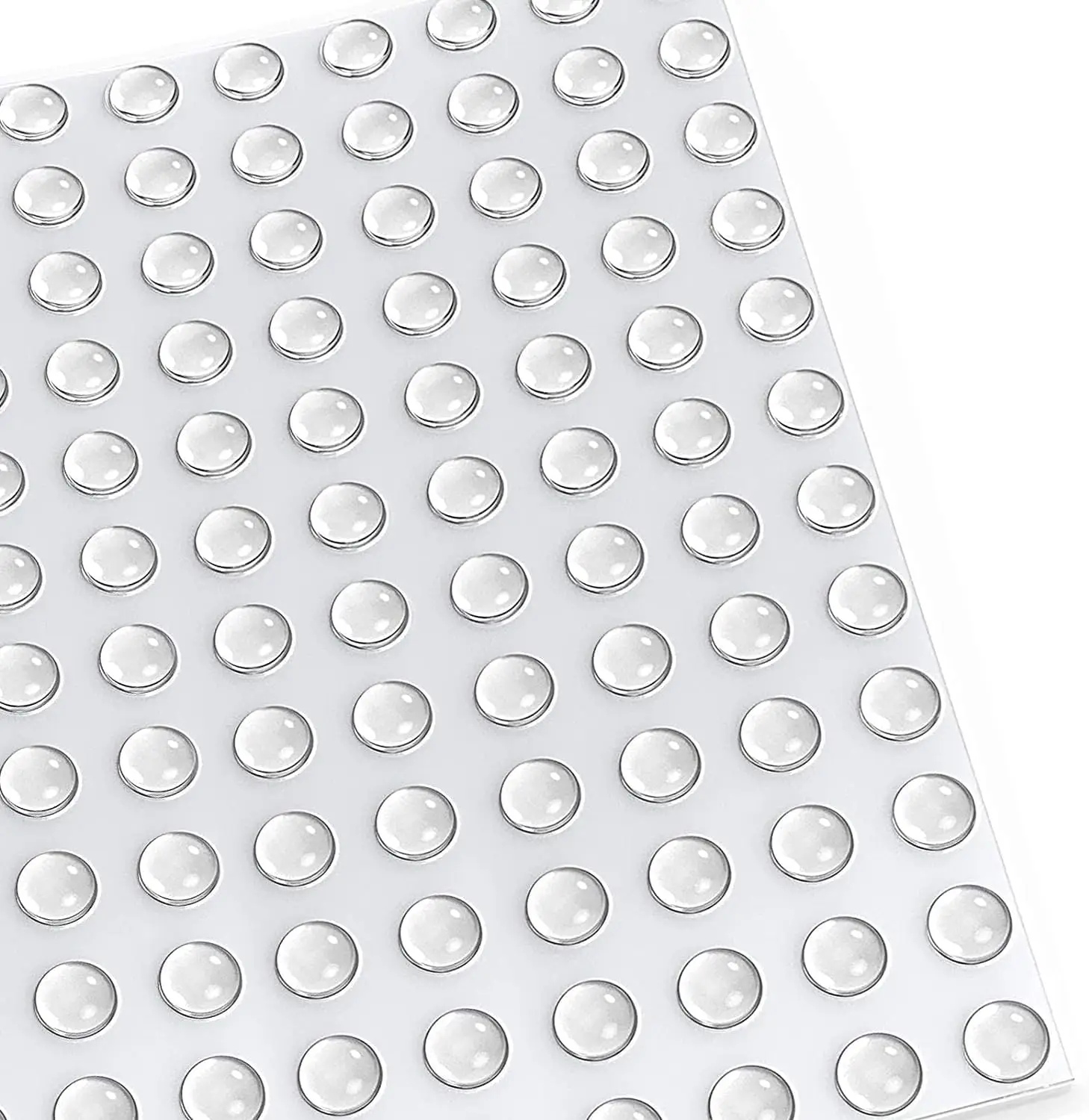 

Clear Self-Adhesive Rubber Bumpers 1/4" Diameter 100 Pack for Cabinet Door Protection and Noise Reduction