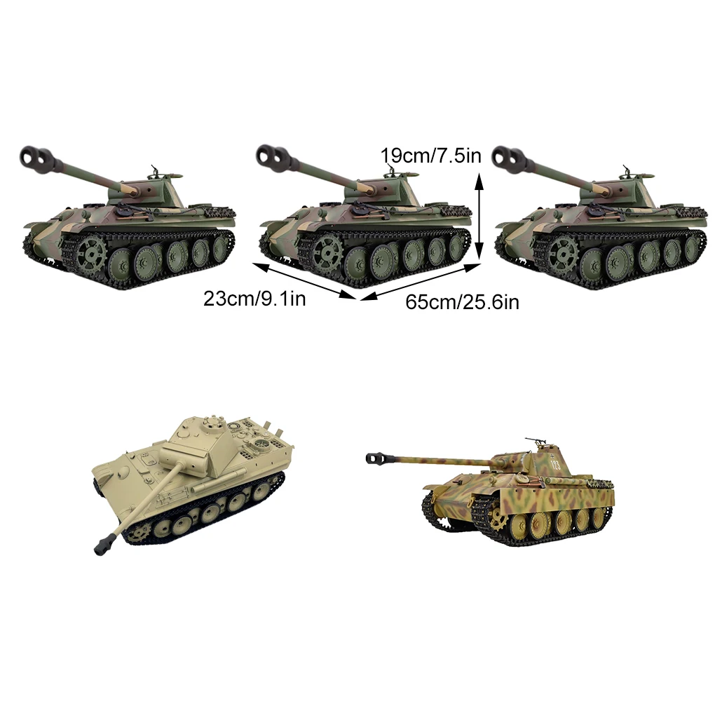 รถถังรบหลัก Henglong German Leopard G Type RTR 2.4g RC รุ่นจำลองการต่อสู้ด้วยอินฟราเรด ขนาด 1/16 3879