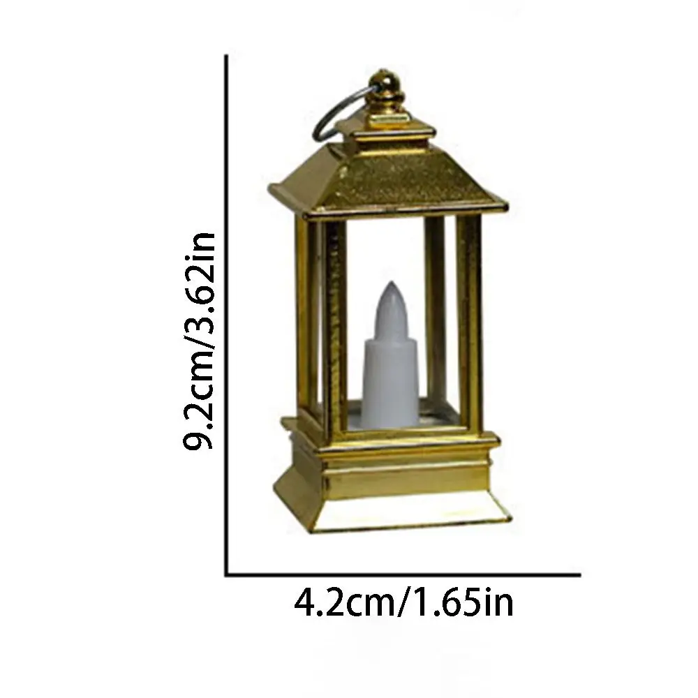 Retro LED Electronic Candle Light Creative Warm Light Outdoor Hanging Small Lanterns Flameless with Hook