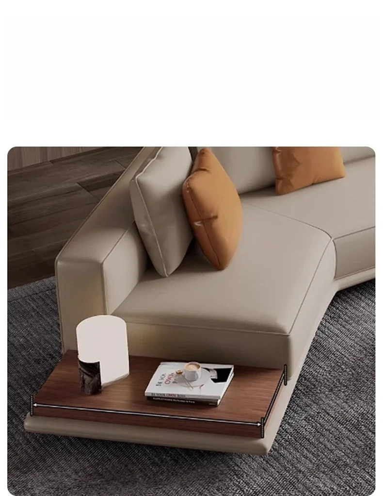 

Horizon sofa fabric living room Italian minimalist design, special-shaped corner straight row leather sofa