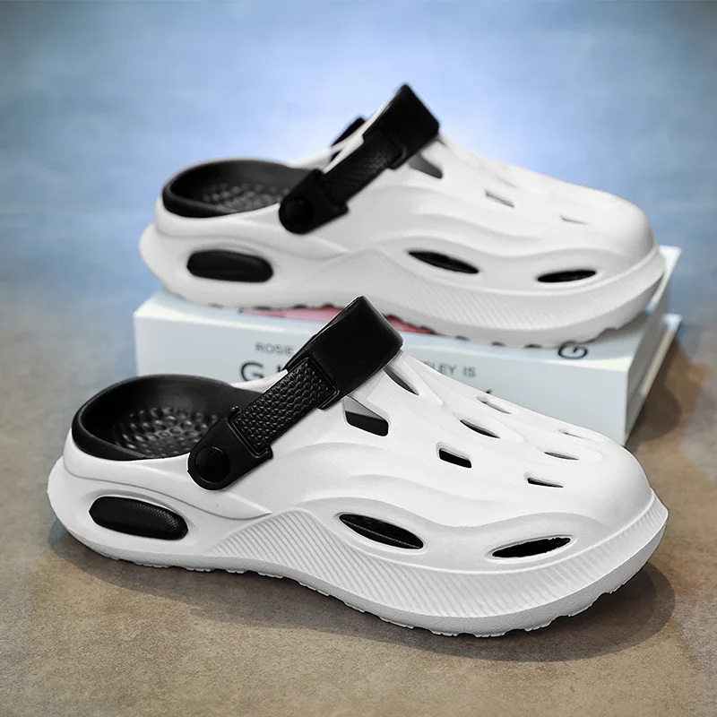 Chaussures d'été décontractées pour hommes, chaussures à trou inférieur épais, vêtements bidirectionnels, sandales à enfiler respirantes, chaussures sabots confortables à Sensation, 2026