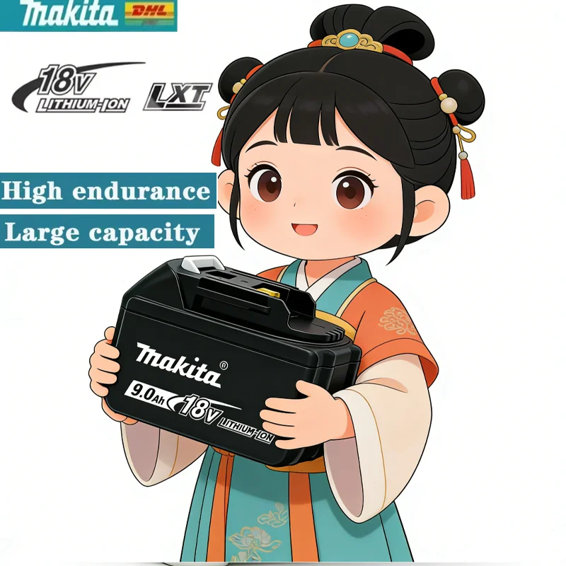

Original Genuine Makita 18V Li-ion Battery 3Ah 5Ah 6Ah 9Ah High Capacity Rechargeable for Cordless Handheld Drill Grinder Wrench