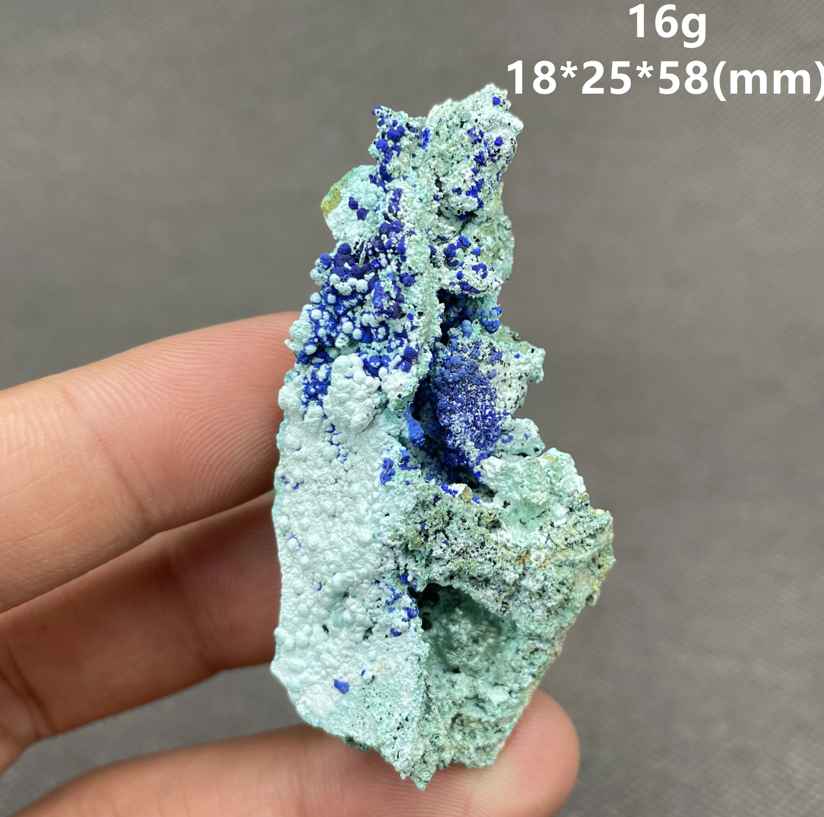 BEST! 16g Natural beautiful Azurite and chrysocolla symbiotic mineral specimen crystal Stones and crystals Healing crystal