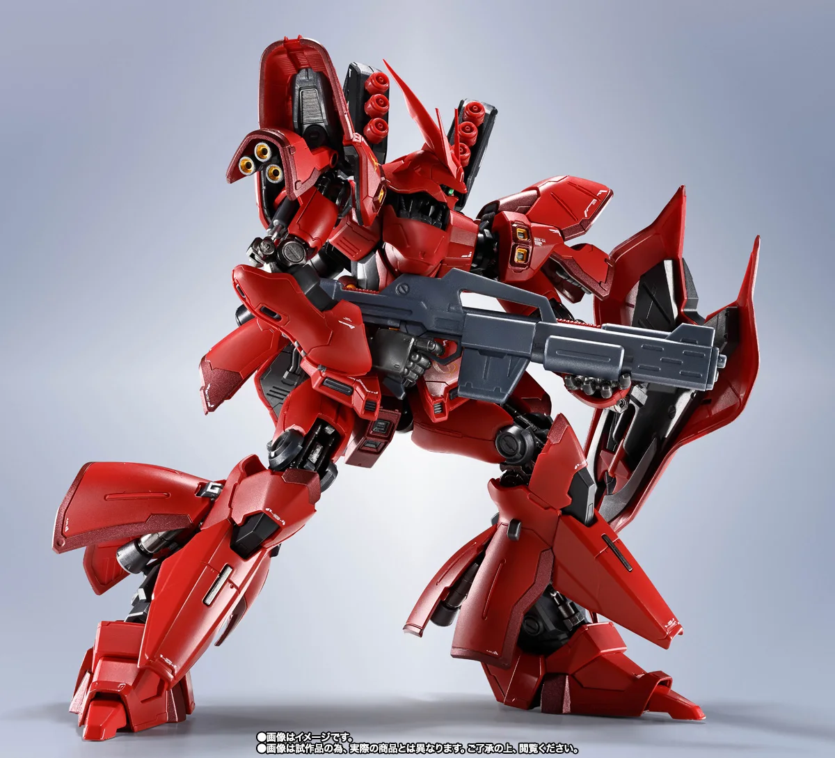 Original Genuine Bandai Metal Robot Spirits Mobile Suit Gundam Char's Counterattack Sazabi Figure Anime Action Collectible