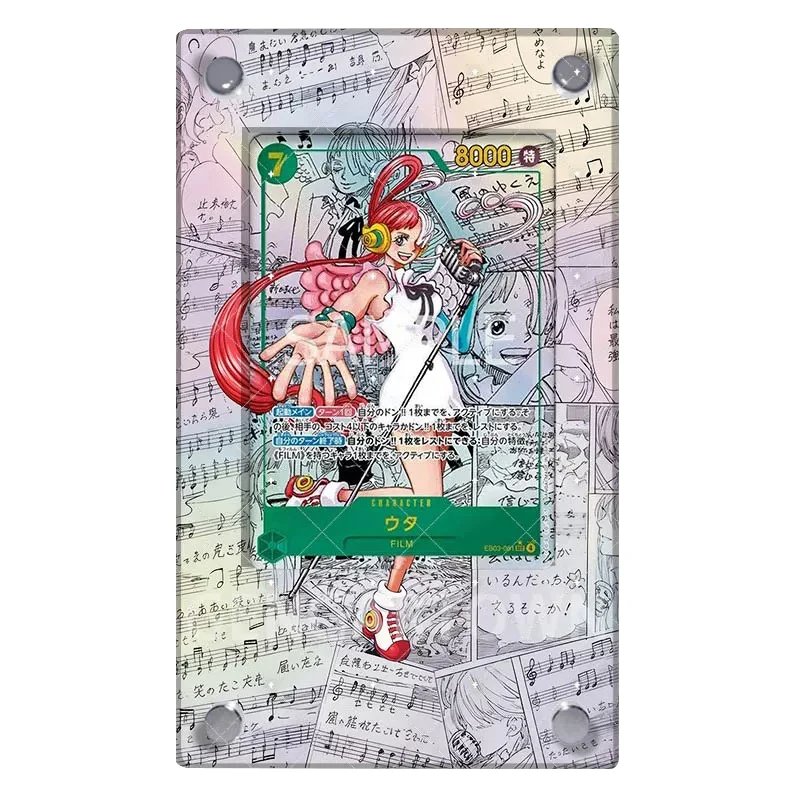 One Piece Monkey D. Luffy Card Display Stand Anime Game Hancock UTA Perospero White Beard Collection Card Photo Frame Gift view 6