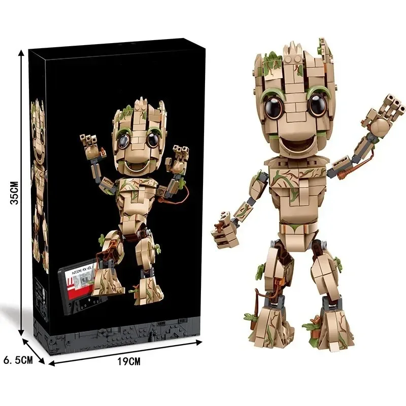 I Am Groots Compatible 76217 Building Kit Toys For Boys Bricks Tree Baby Groots Model Play Display Gift For Kids Christmas Gift