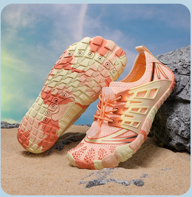 Kinder Schnell Trocknende Aqua Schuhe Kinder Wasser Schuhe Barfuß Fünf-Finger Waten Turnschuhe Jungen Mädchen Strand Schwimmen Schuhe – Detail 7