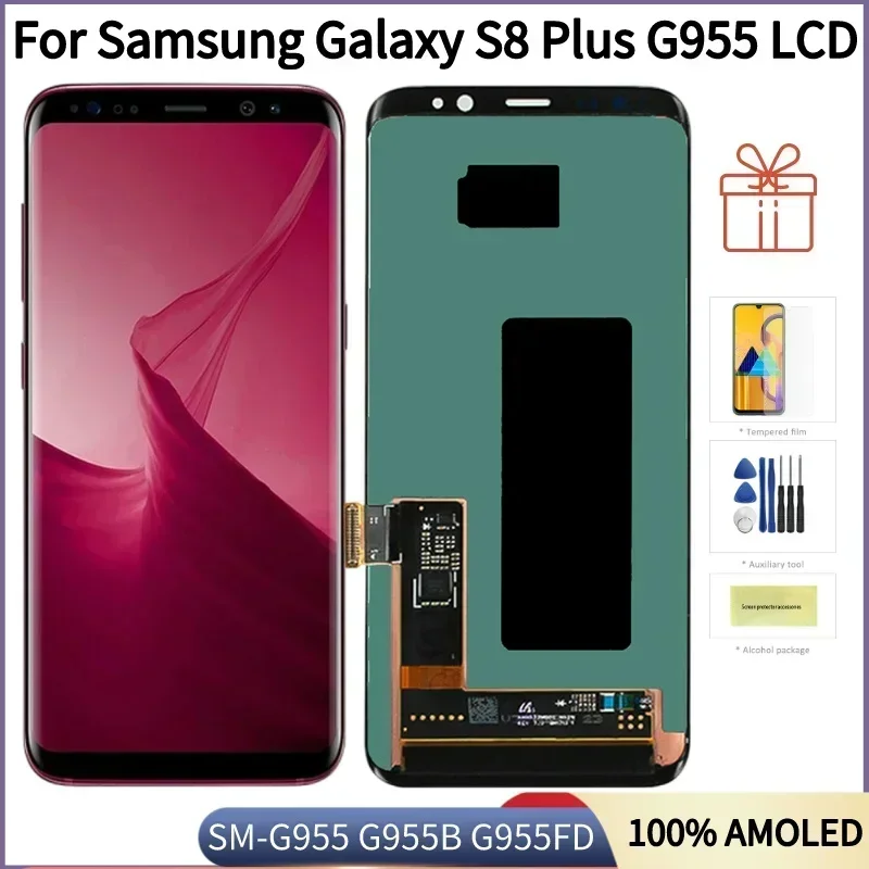 Pantalla LCD Super AMOLED para Samsung S8 plus, montaje de digitalizador con pantalla táctil, G955, G955F