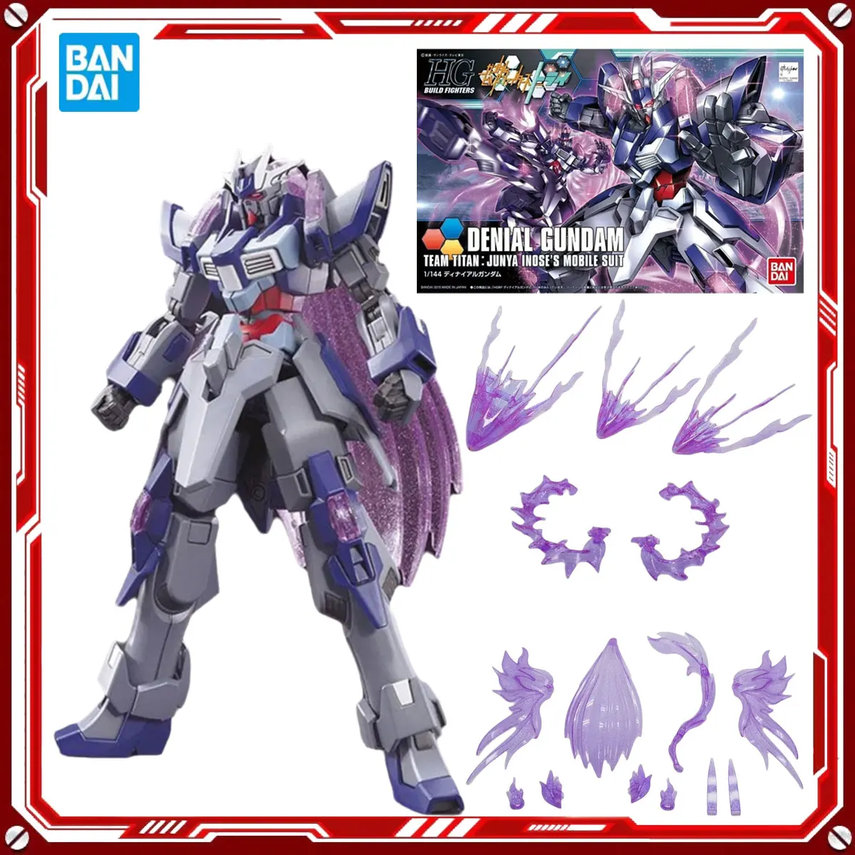 

Bandai Genuine Gundam Anime Model Kits Denial Toy HGBF 1/144 Action Figure Assembly Model Gift for Kids School Christmas Present
