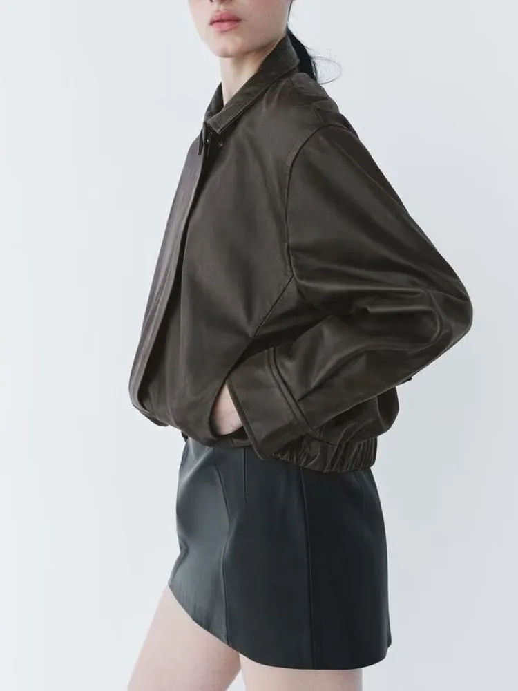 

Моющаяся юбка из натуральной кожи, женское новое поступление, летний сезон, универсальная утягивающая юбка f-длины для женщин