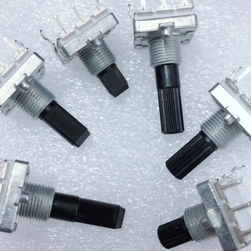 20pcs EC16 encoder power amplifier Volume controller 360 degree speaker rotary adjustable potentiometer shaft 15mm 20mm 25mm
