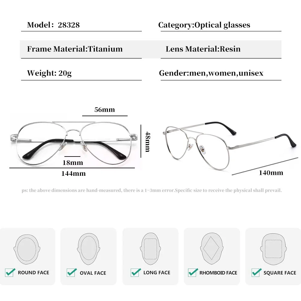 Titanium Kacamata Kacamata Pria Optik Kacamata Oval Pilot Ditekuk Kacamata Bingkai Resep Anti Cahaya Biru Kacamata Baca