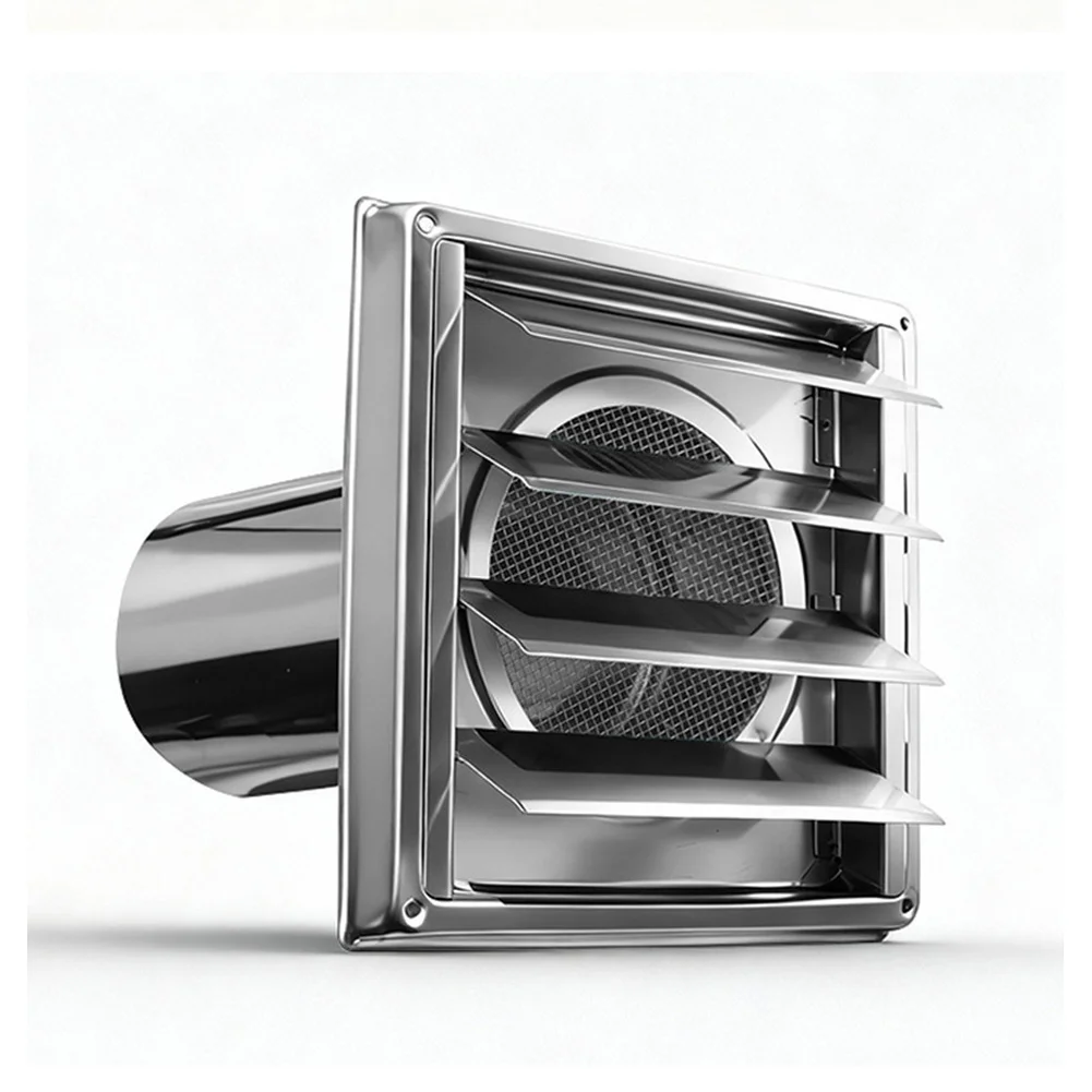 Stainless Steel Vent Hood 4 Inch 6 Inch Dryer Vent Cover Outdoor Detachable Exterior Wall Air Outlet Vent Grille  Fan Outlet