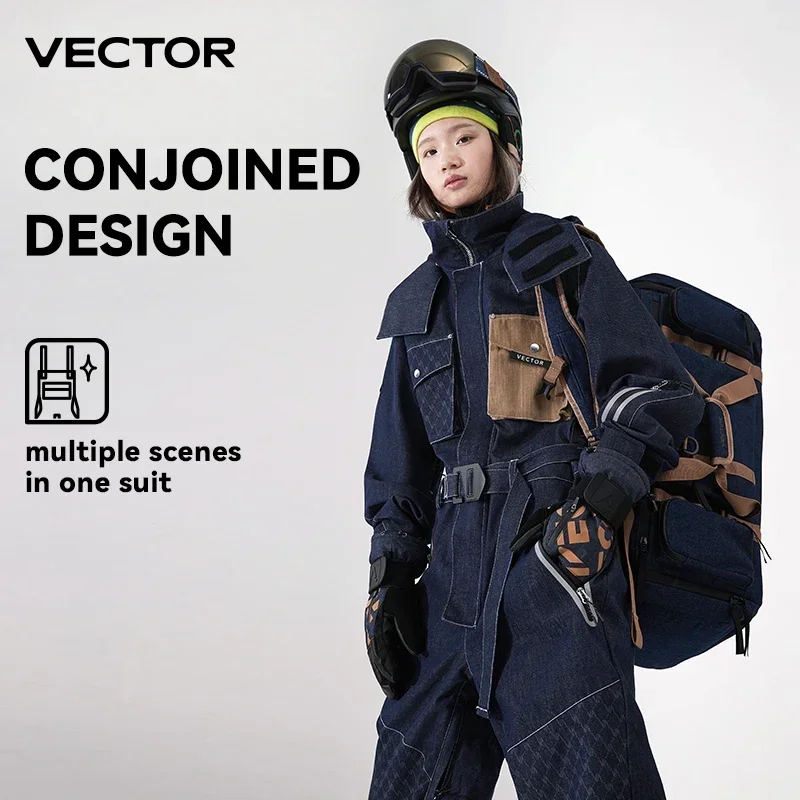 Thick Men Women One-Piece Ski Jumpsuit Outdoor Sports Snowboard Jacket Warm Jump Suit Waterproof Winter Clothes Overalls Hooded