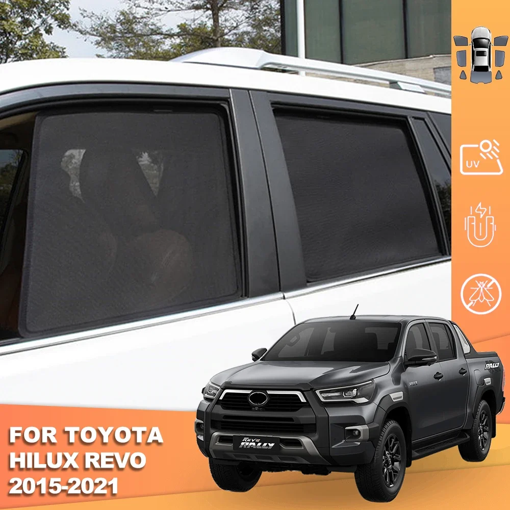 For Toyota HILUX VIII Pickup Revo 2015-2024 Car Sunshade Visor Rear Side Baby Window Sun Shade Shield Front Windshield Curtain