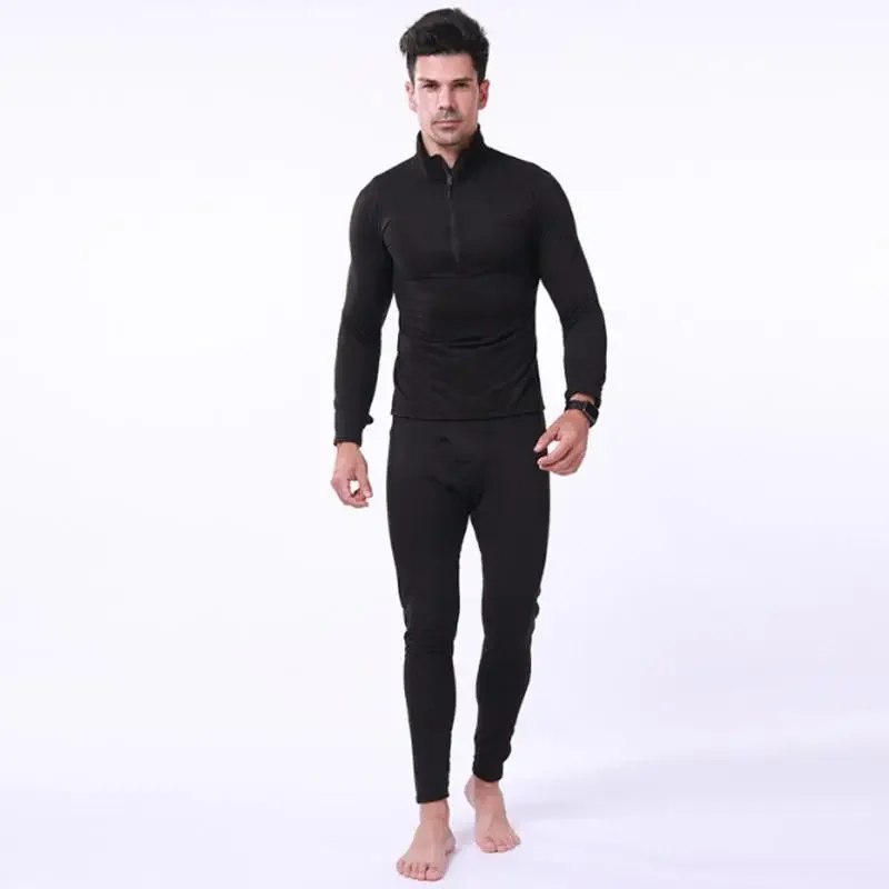 ESDY New Winter Top Quality New Thermal Underwear Sets Men Compression Fleece Sweat Quick Drying Thermo Underwear Male Clothing