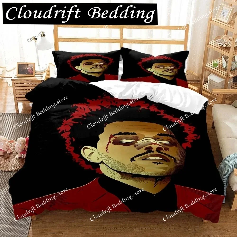 

Die Weeknd pop singer 3D fashion printed bedding Queen bedding set Customized King size bedding set Soft and comfortable