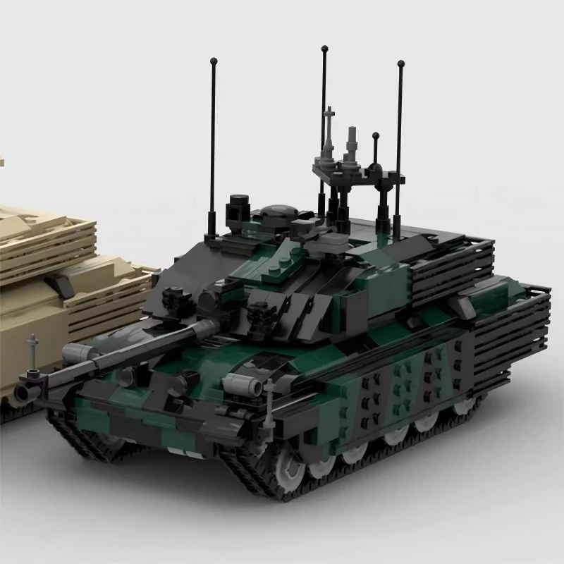 Military War Series British Army Tank Building Blocks MOC Challenger 2 Main Battle Tank Model DIY Children's Toy Birthday Gift